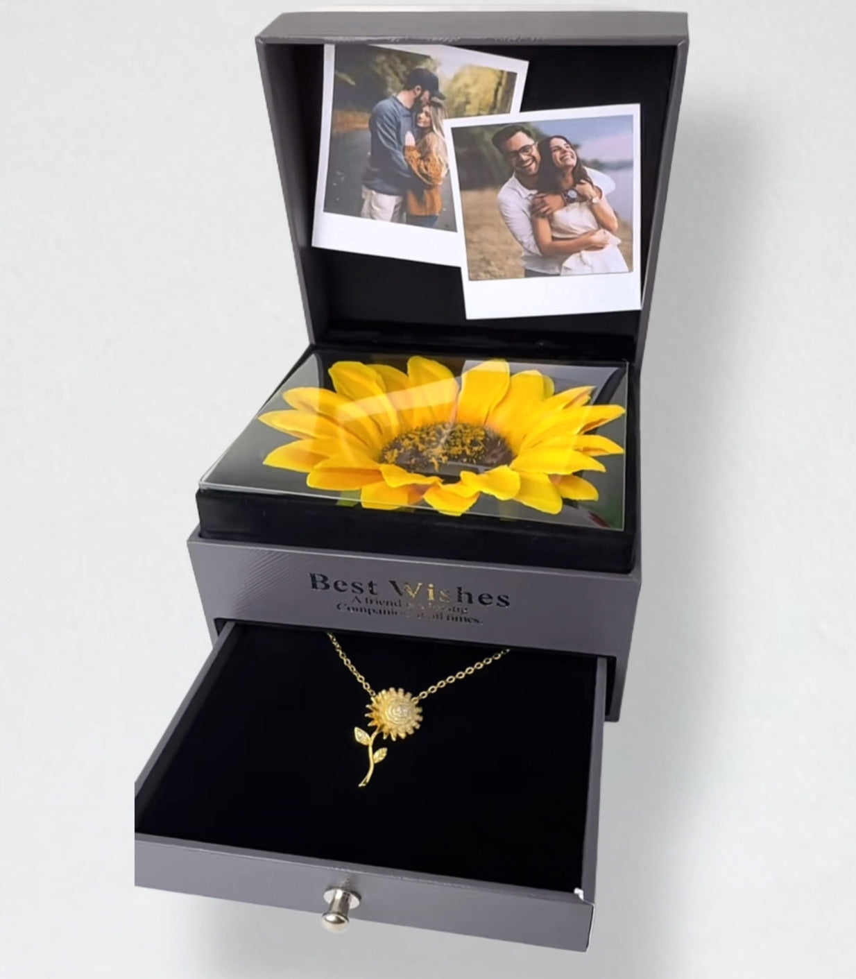 Premium Box Flor Amarilla/ personalizado con fotos 🌻