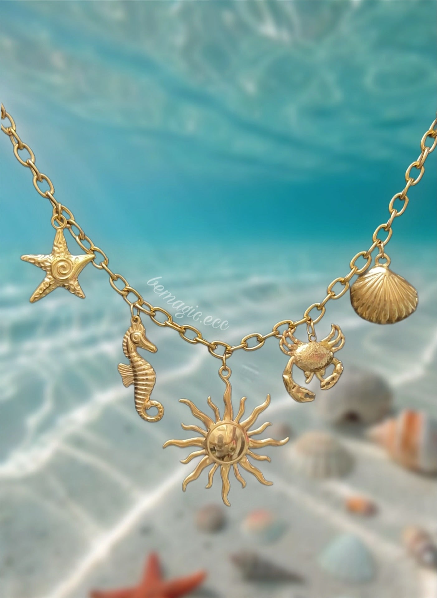 Shells Summer necklace , collar con dijes ☀️🐚🦀
