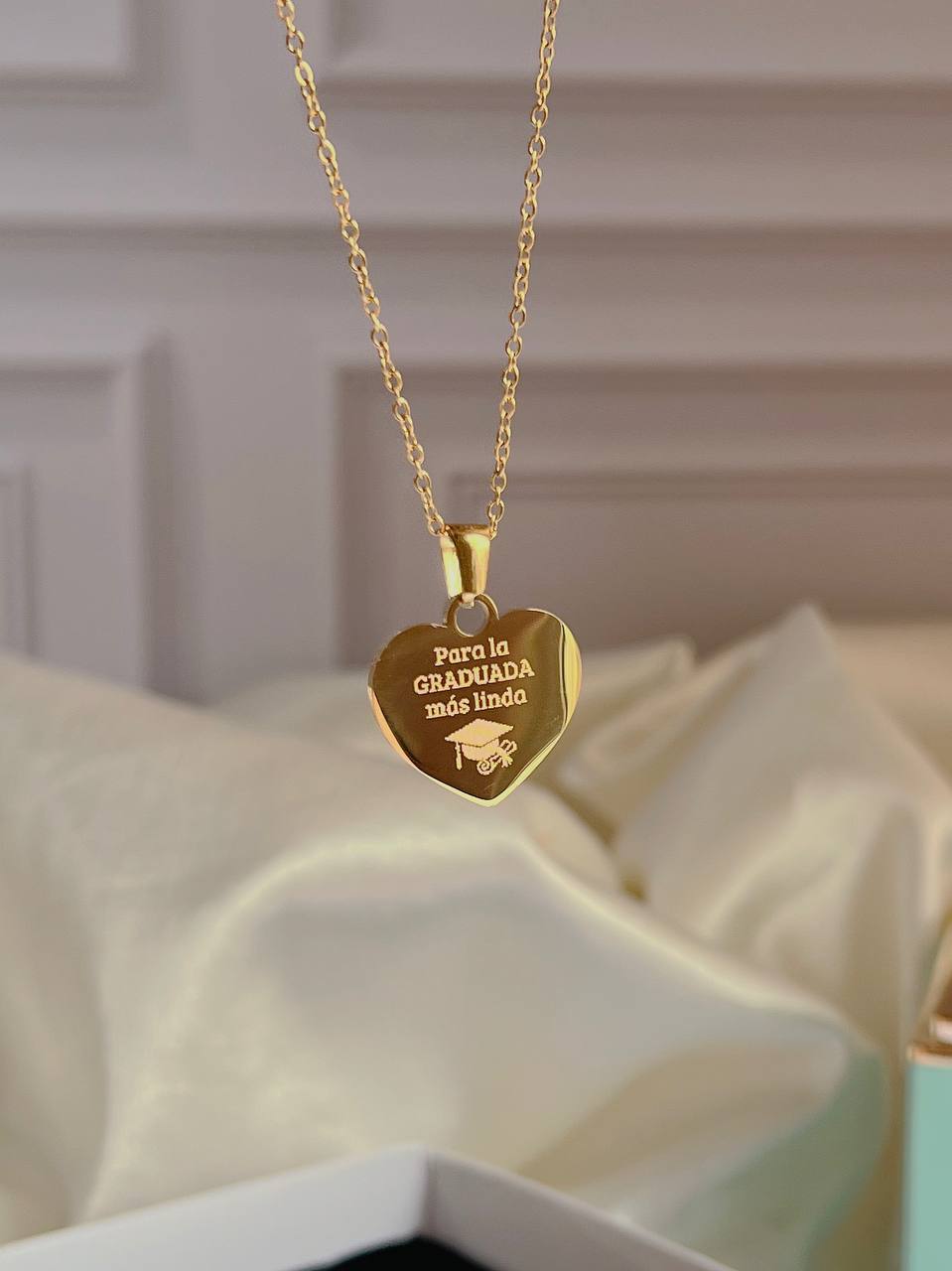 Cadena Graduada más Linda Corazón 20mm Dorado