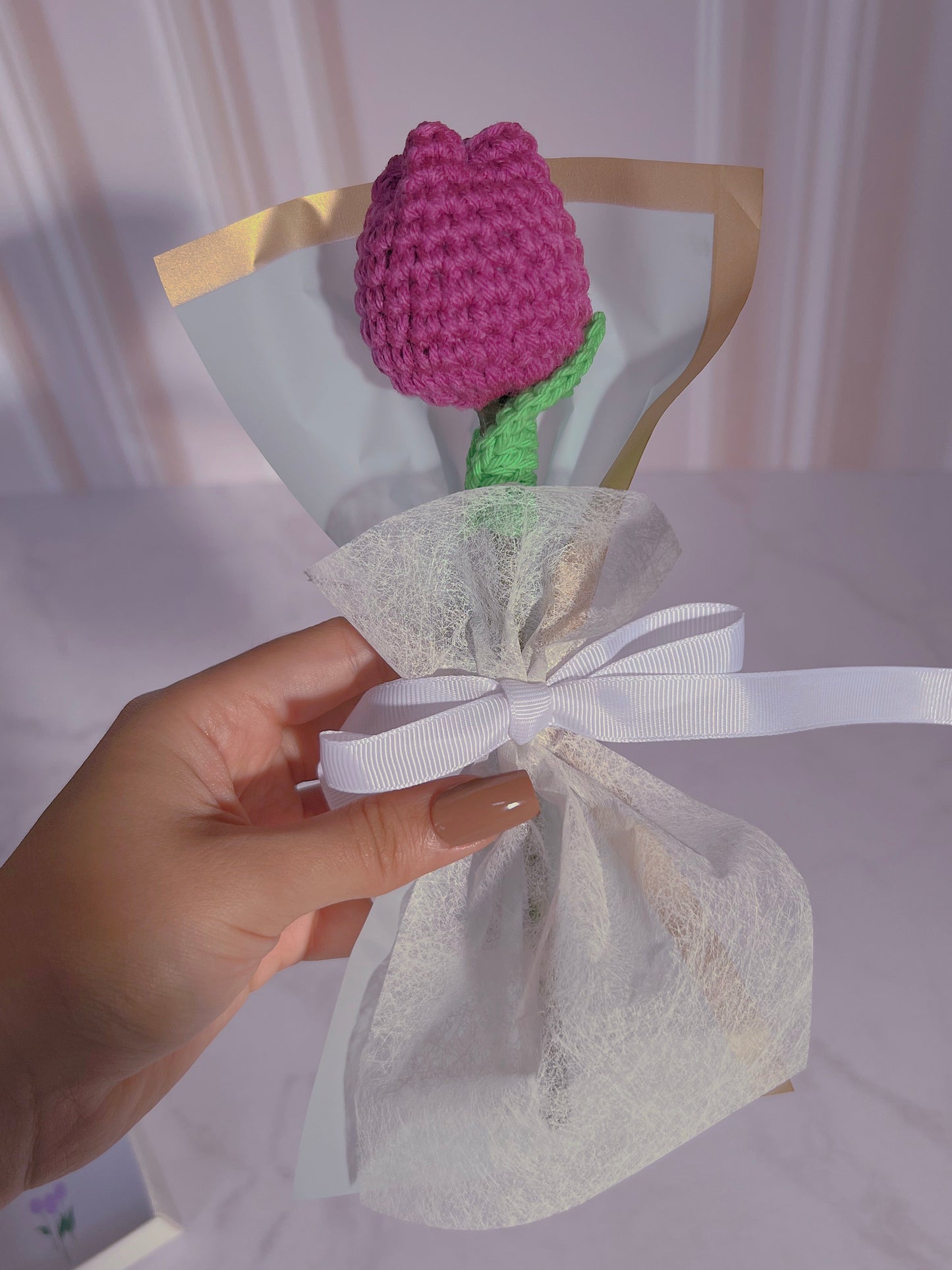 Tulip set 🤍🌷 (collar y tulipán eterno)
