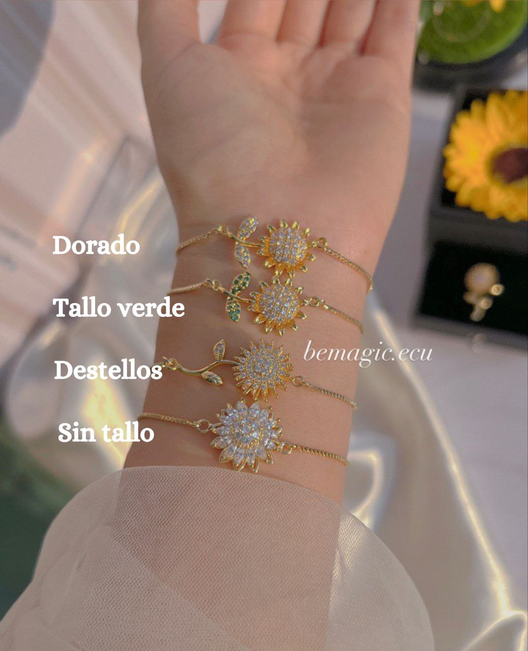 Brazalete de Girasol más cofre eterno🌻❤️
