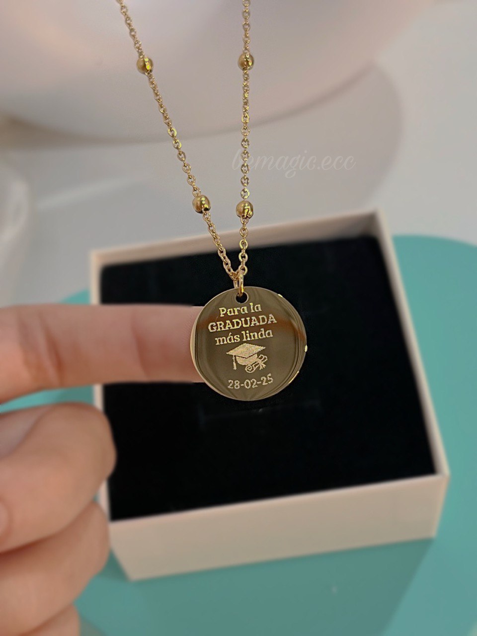 Cadena Graduada más Linda Circular 20mm Dorado