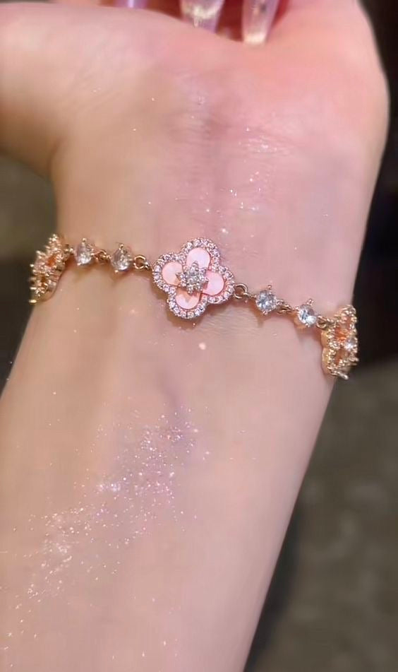 Brazalete trébol Pink