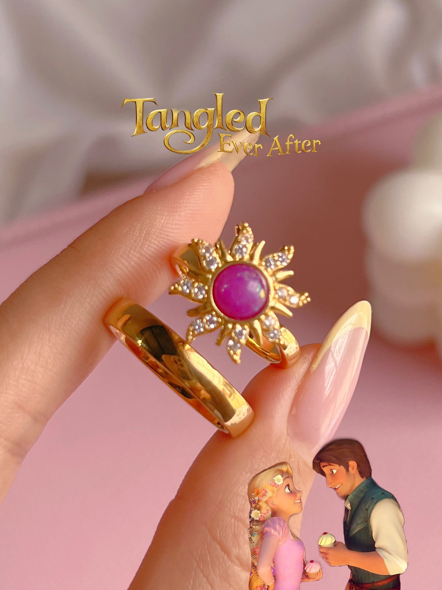 Set anillos promesa Sol Rapunzel 💜☀️