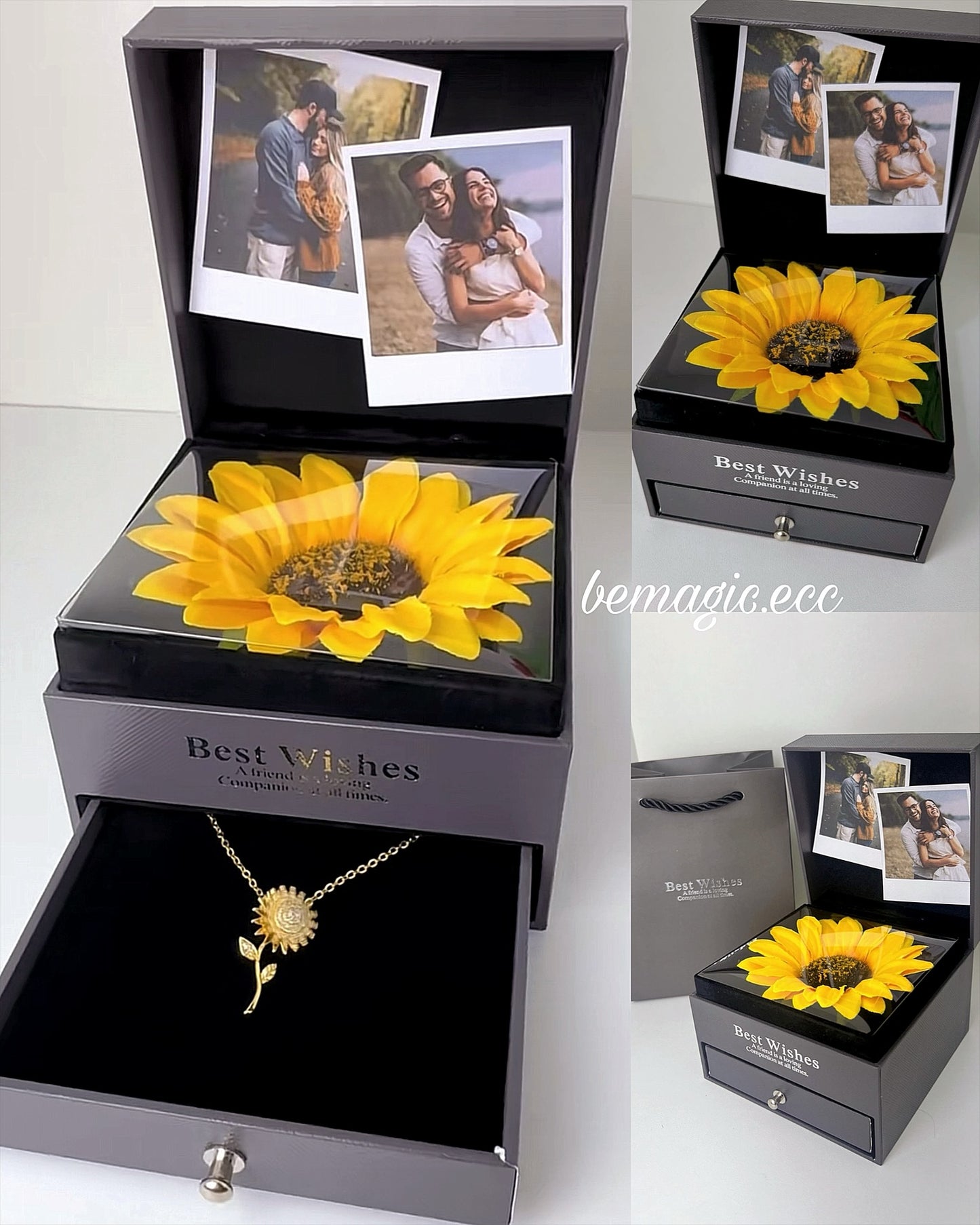 Premium Box Flor Amarilla/ personalizado con fotos 🌻
