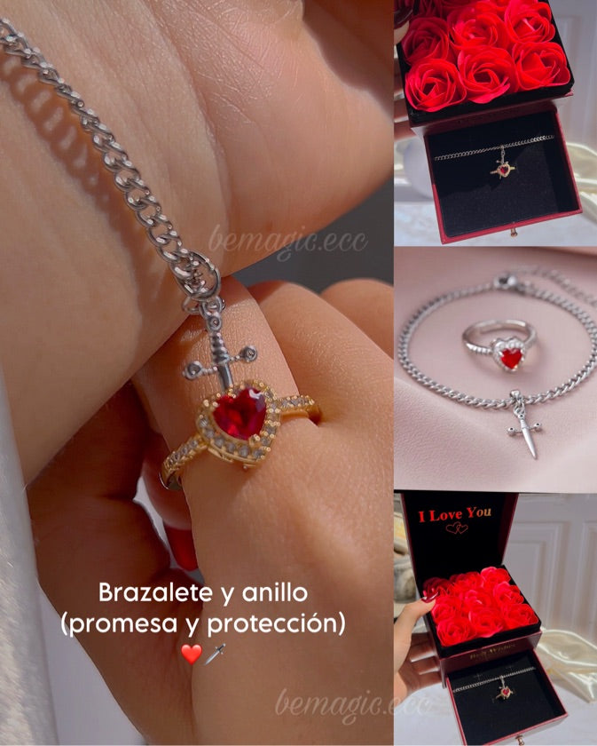 Brazalete y anillo de protección ❤️🗡️