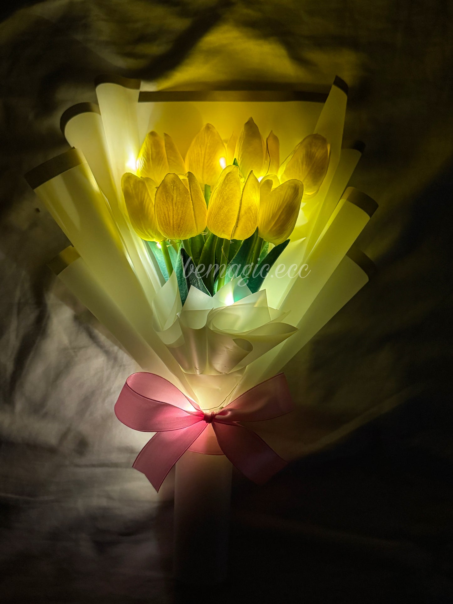 Ramo de Tulipanes y cadena🌷💛
