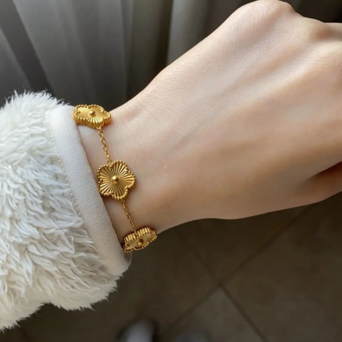 Brazalete Trébol Dorado