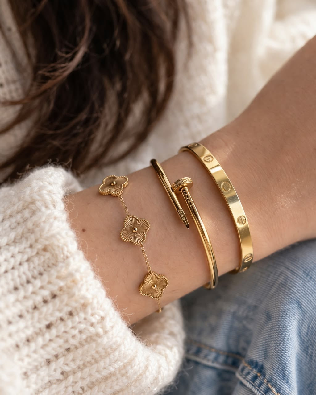Set Gold Bracelets 3