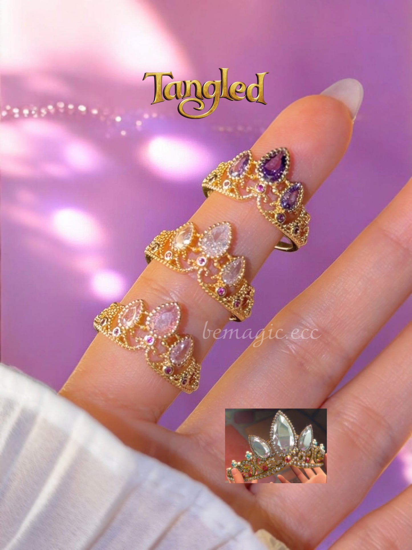 Anillo Corona de Rapunzel 🌸💖