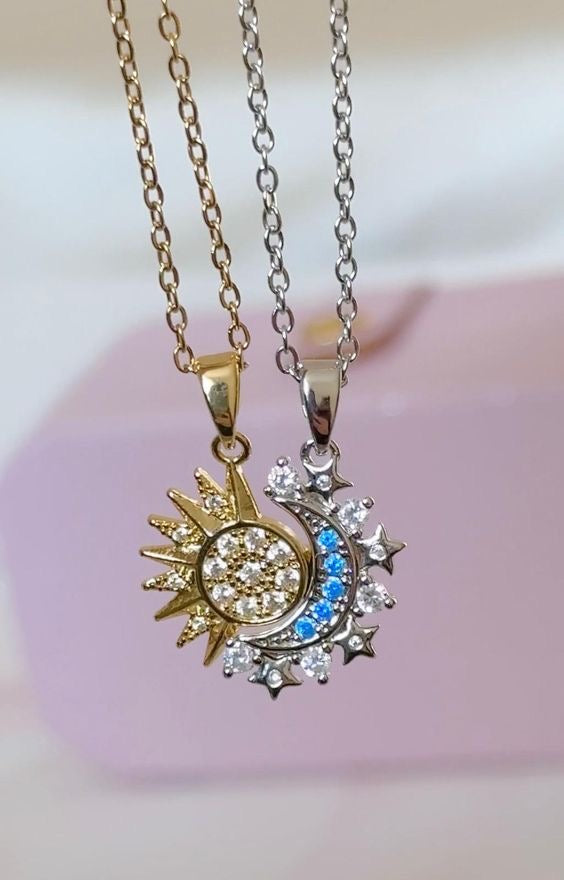 Set cadenas sol y luna (par)🌌