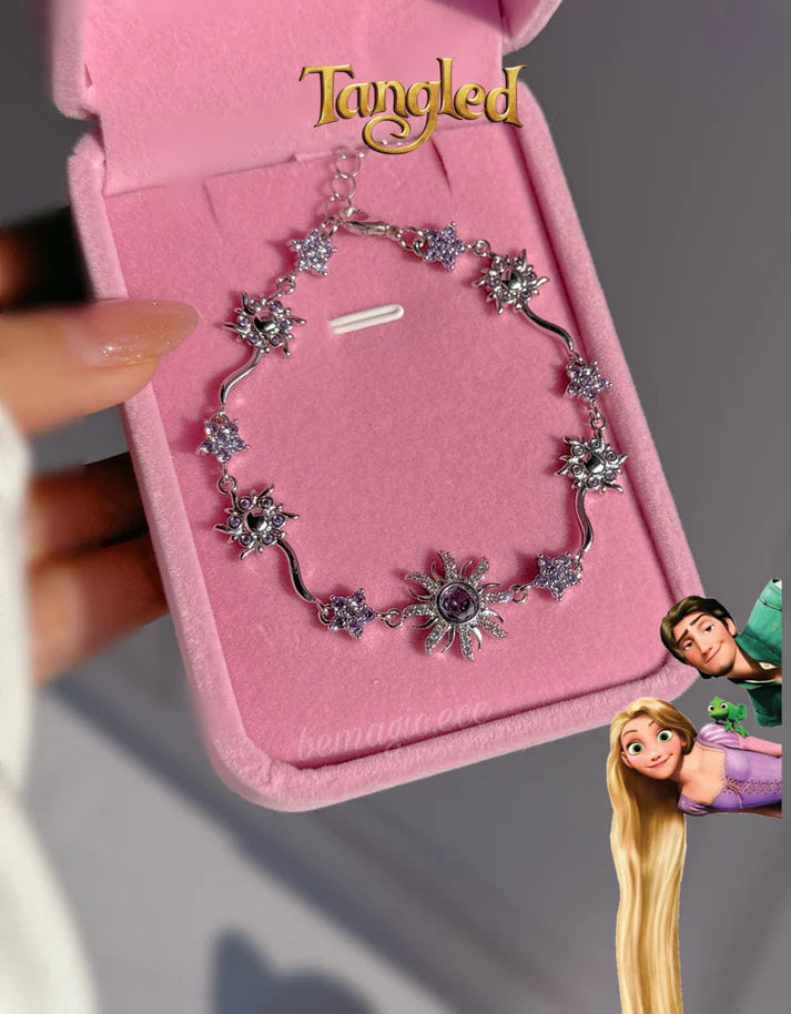 Brazalete Princesa Girasol Morado – Lujo Ligero que Encanta🌟