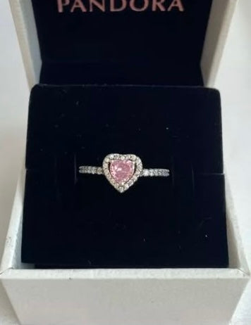 Anillo Pink Heart 💍 Plata 925
