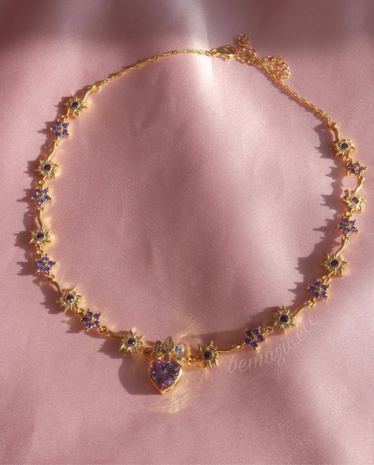 Collar Floral Corona de Rapunzel Morado 🌸💜