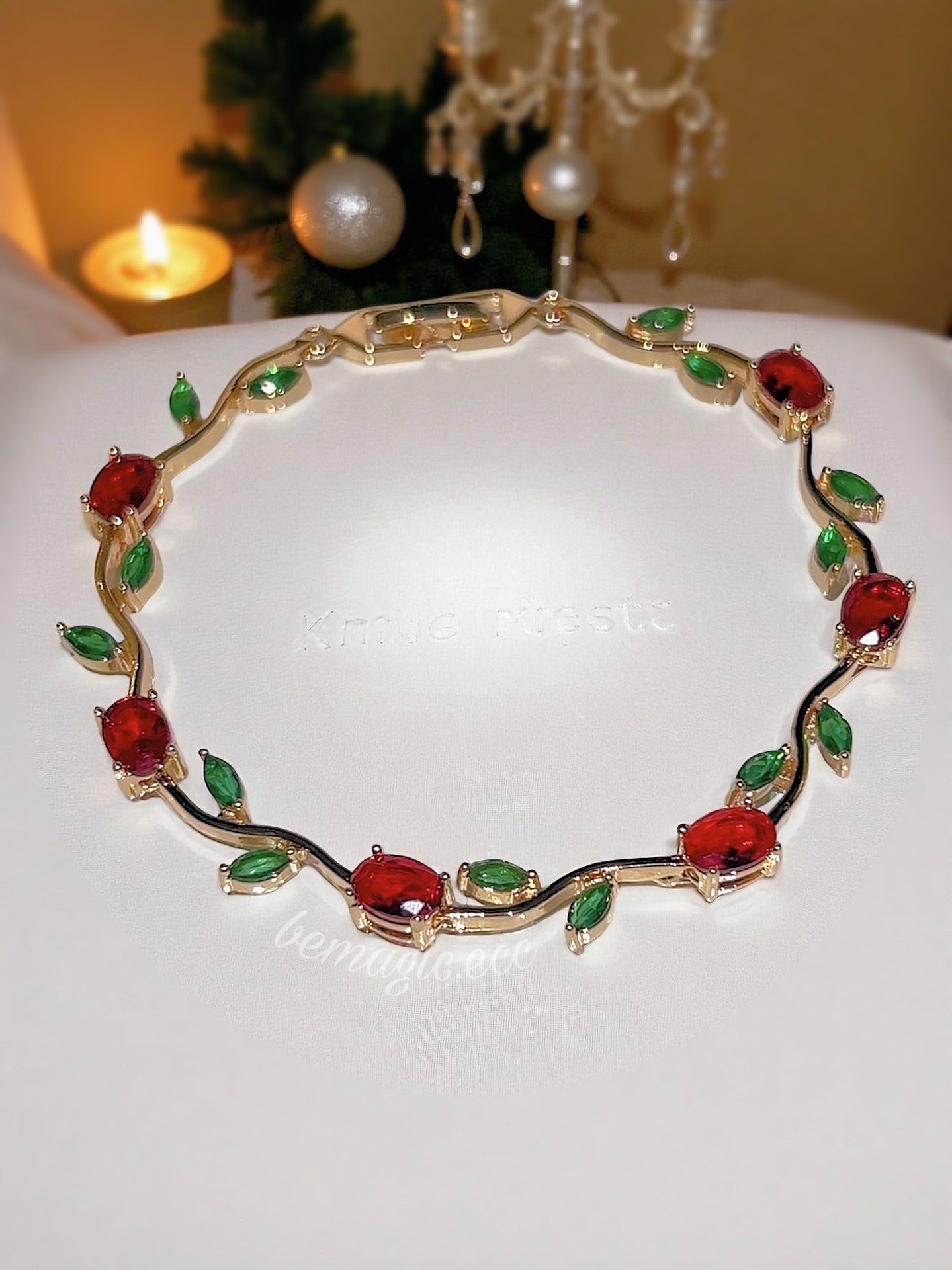 Brazalete de tulipanes! Tonos Navidad 🎄 🌷❤️