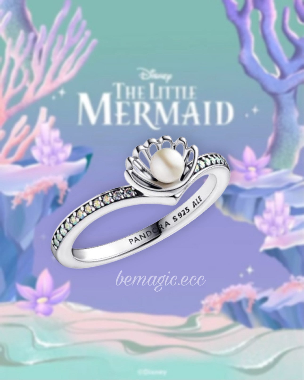Anillo Ariel Sirenita Plata 925