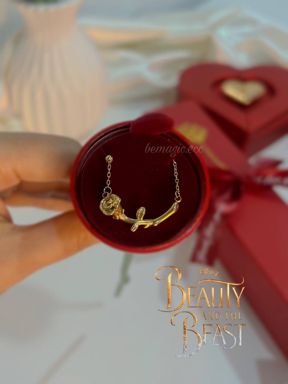 Set Bella y Bestia en cofre de rosa eterna 🌹❤️