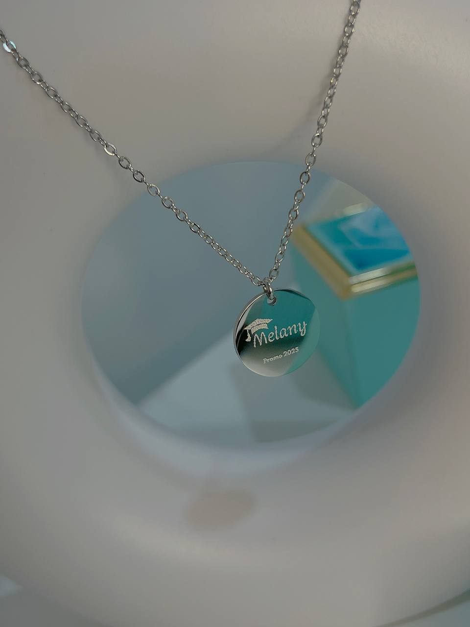 Collar redondo fotograbado graduación 20mm unisex