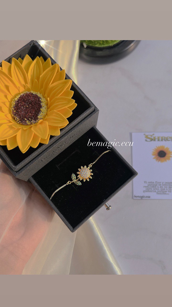 Brazalete de Girasol más cofre eterno🌻❤️
