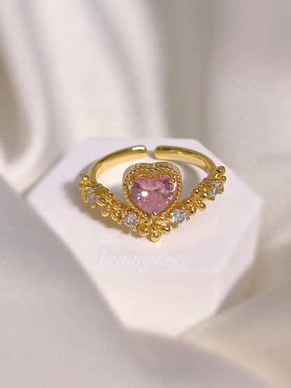 Anillo Crown Pink Cristales 💍💘