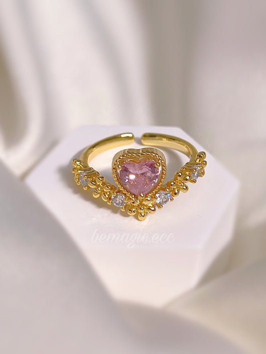 Anillo Crown Pink Cristales 💍💘