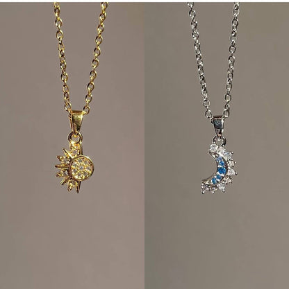 Set cadenas sol y luna (par)🌌