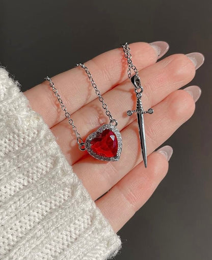 Collar parejas Corazón y Espada💘♥️