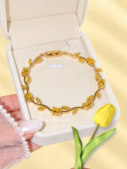 Brazalete tulipanes amarillos 🌷