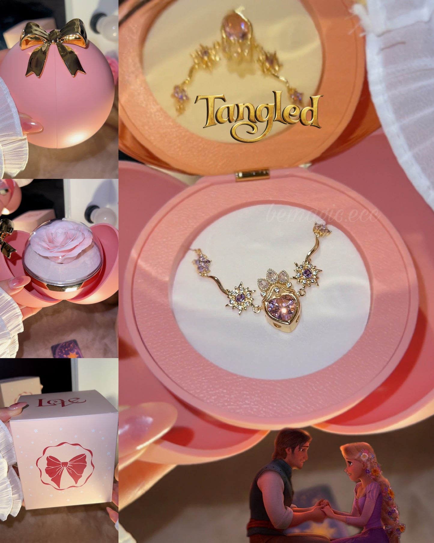 Collar Rapunzel en Esfera de flor eterna 🌸💖👑