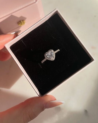 Anillo promesa Cristal corazón  ajustable