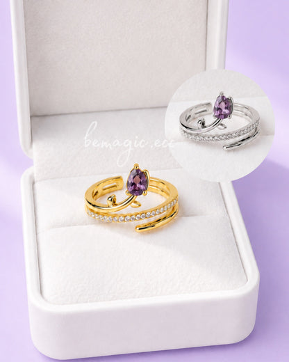 Anillo Tulipán Lila 💜💍🌷