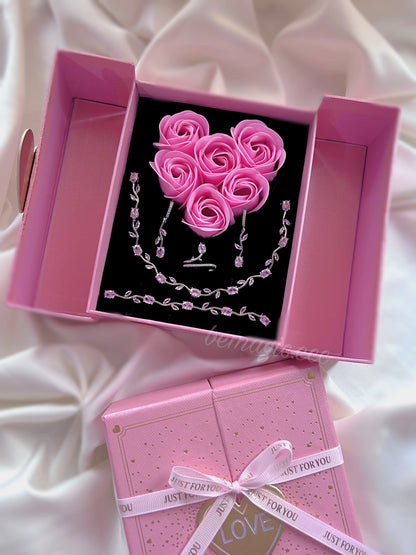 Tulips for her 🌷 Set Rosado y Plateado