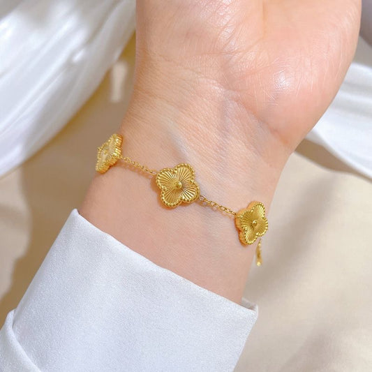 Brazalete Trébol Dorado