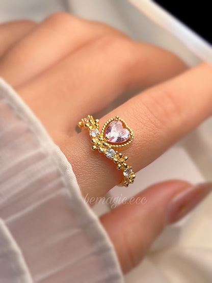 Anillo Crown Pink Cristales 💍💘