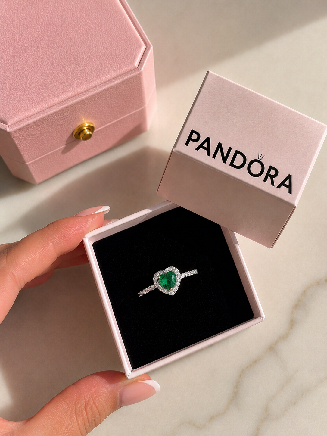 Anillo promesa Corazón verde ✨