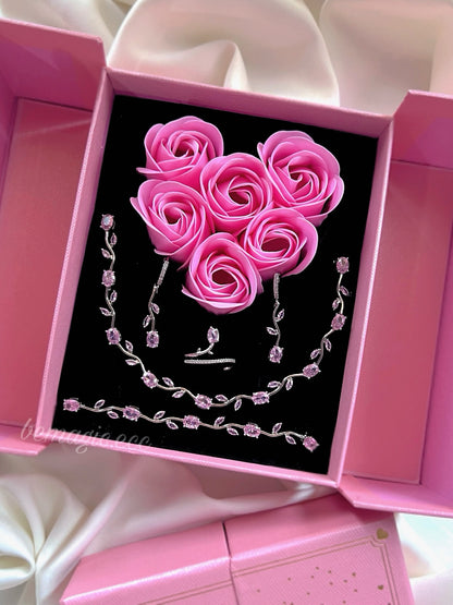 Tulips for her 🌷 Set Rosado y Plateado