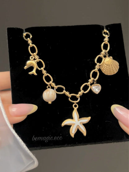 Summer Olivia Necklace 🩵🌊🐚