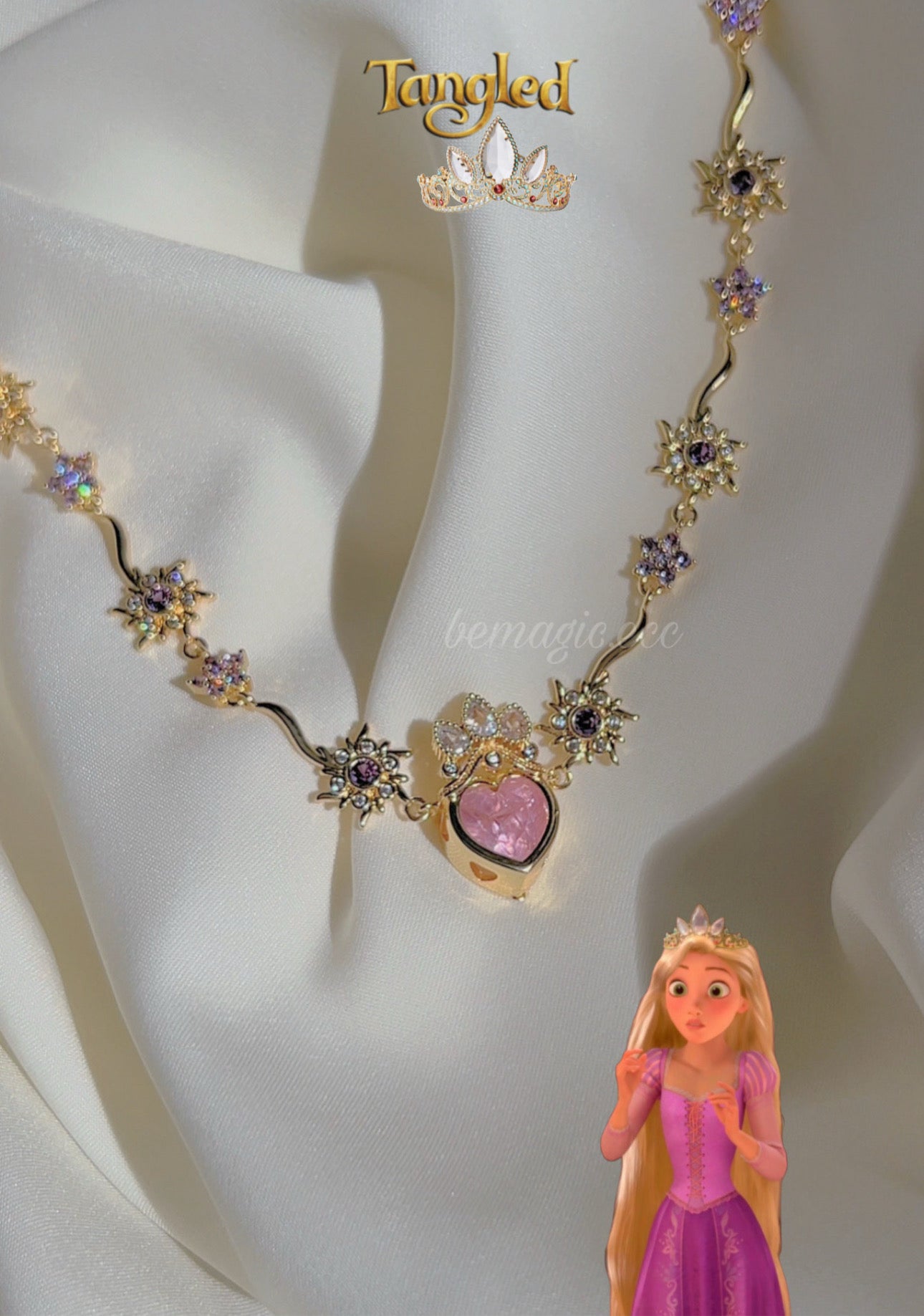 Collar Rapunzel en Esfera de flor eterna 🌸💖👑
