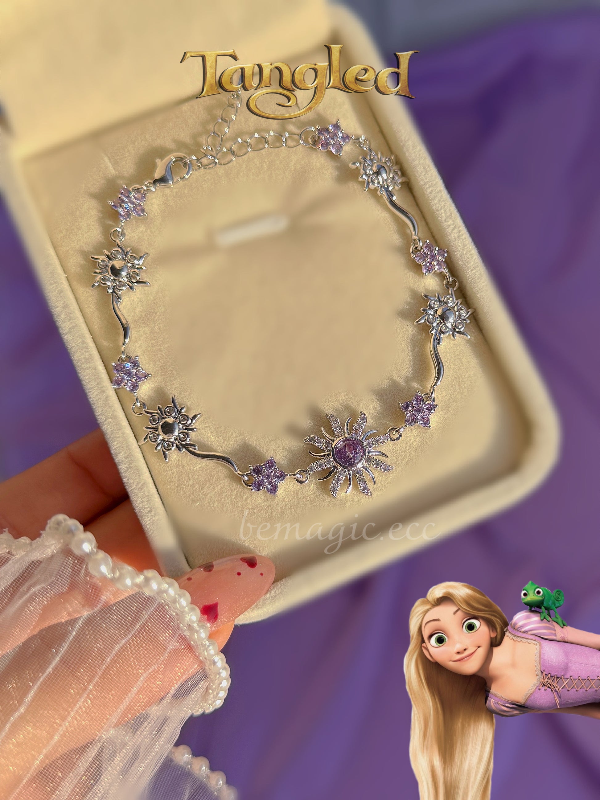 Sol Jardín de Rapunzel☀️🌸 Plateado – Be Magic Accesorios
