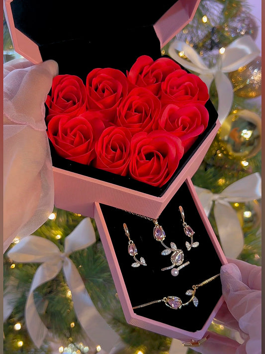 Set tulipanes en cofre 🌷💖