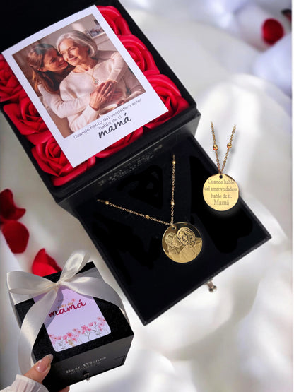 Box Mamá eres Amor 🌹♥️ Cofre rosas eternas