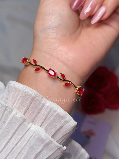 Brazalete de tulipanes 🌷 rojo