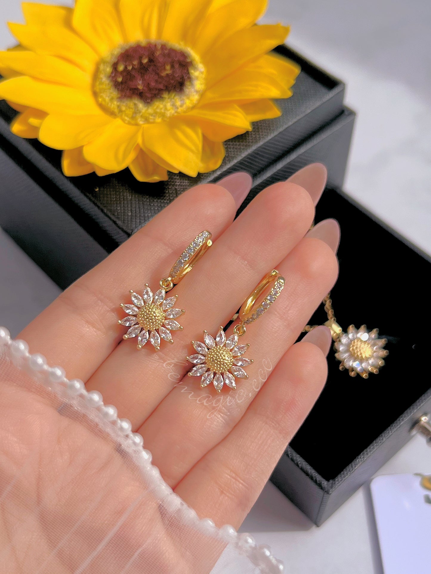 Set Girasoles Crystal Love 🌻🌼