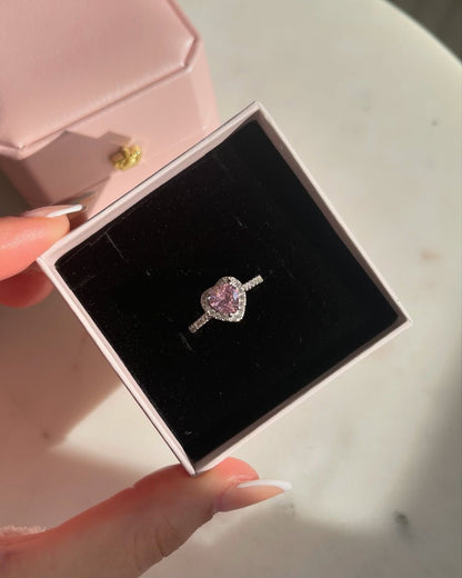 Anillo promesa Heart Pink ajustable