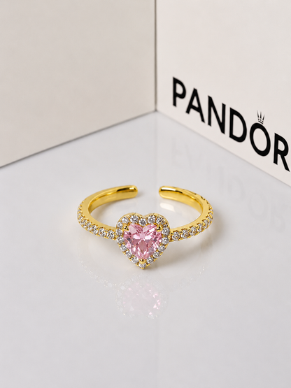 Anillo promesa Heart Pink ajustable