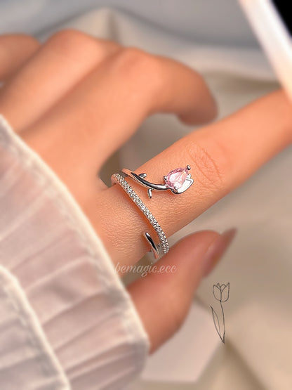 Anillo Tulipán lover 💍🌷 ajustable