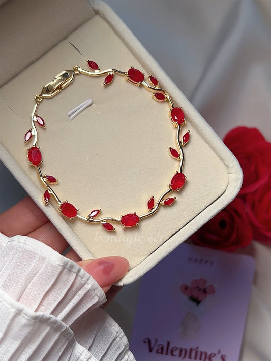 Brazalete de tulipanes 🌷 rojo