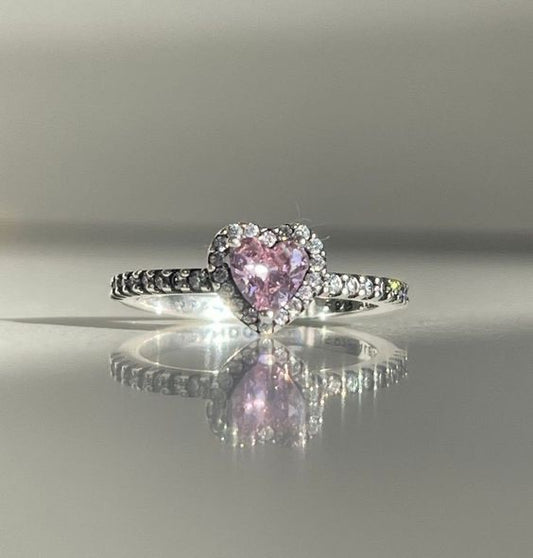 Anillo Pink Heart 💍 Plata 925