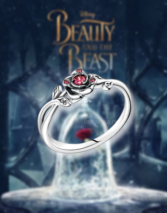 Anillo Bella y Bestia Plata 925