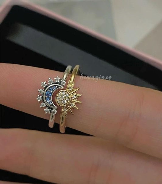 Anillos sol y luna (par)🌌☀️🌖